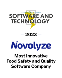 Novolyze awarded most innovative food safety and quality software company of 2023